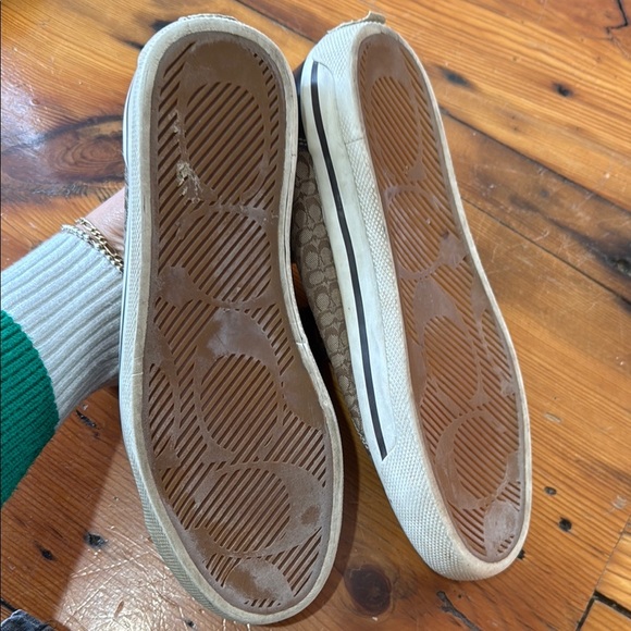 Coach Brown Casual Low Too Sneakers Shoes size 8.5 - Picture 4 of 11